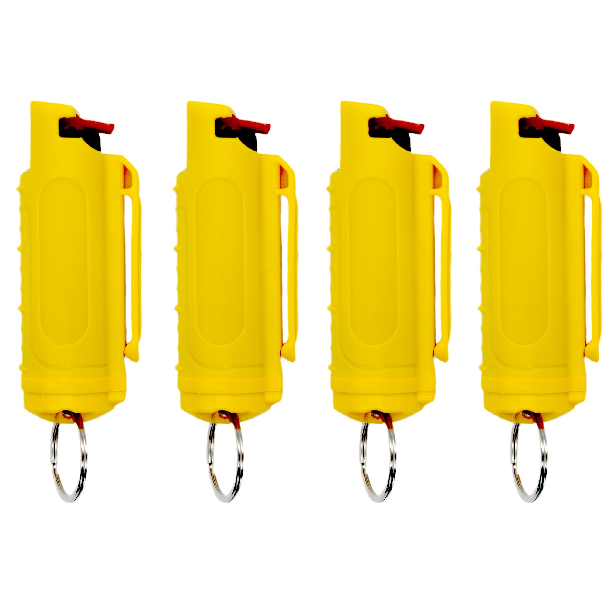 4 Pack Strength OC Pepper Self Defense Pepper Spray Keychain Multiple Colors Pepper Spray Safety Key Chain for Women & Men
