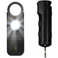 Police Magnum Personal Safety Alarm & Pepper Spray Combo Self Defense Pack for Women- Loud 135db Siren with Light & Max Strength Flip Top Pepper Spray Protection (Black)