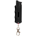 BURN Pepper Spray Keychain for Women Men Self Defense - Max Strength - 1/2oz Security Case Molded - Black
